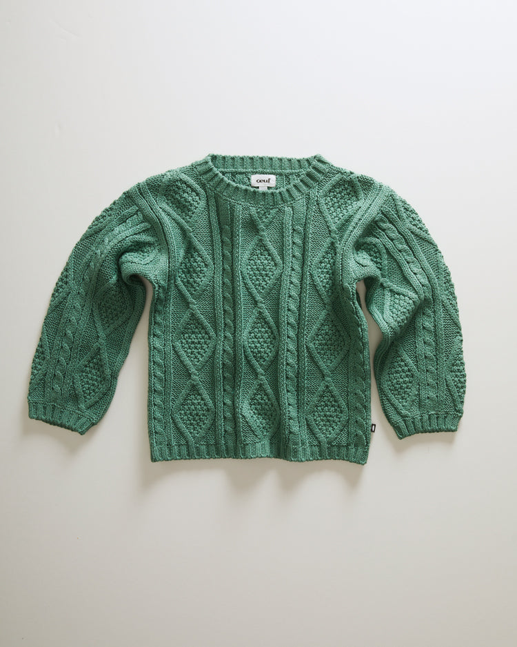 Oeuf knitwear Oeuf Cable Knit Sweater - Moss