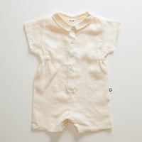 Oeuf rompers Oeuf Button Down Romper - Gardenia