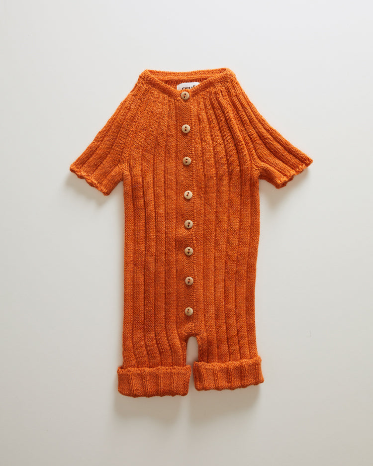 Oeuf rompers Oeuf Everyday Romper - Papaya