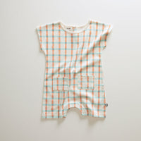 Oeuf rompers Oeuf Square Romper - Gardenia/Check Print