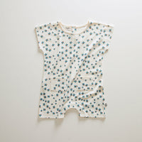 Oeuf rompers Oeuf Square Romper - Gardenia/Clover Print