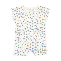 Oeuf rompers Oeuf Square Romper - Gardenia/Clover Print