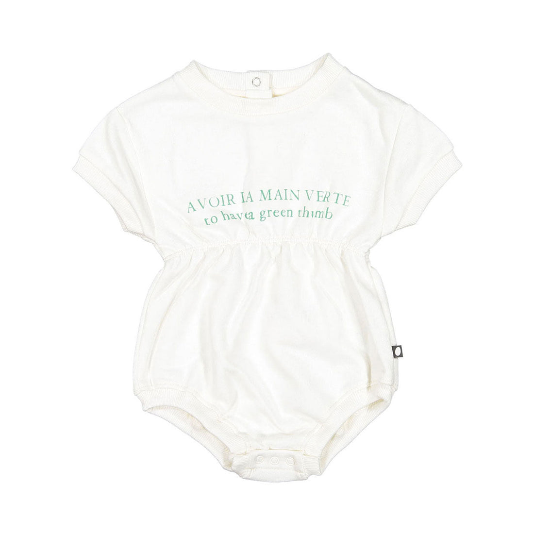 Oeuf rompers Oeuf Terry Onesie - Gardenia/Green Thumb