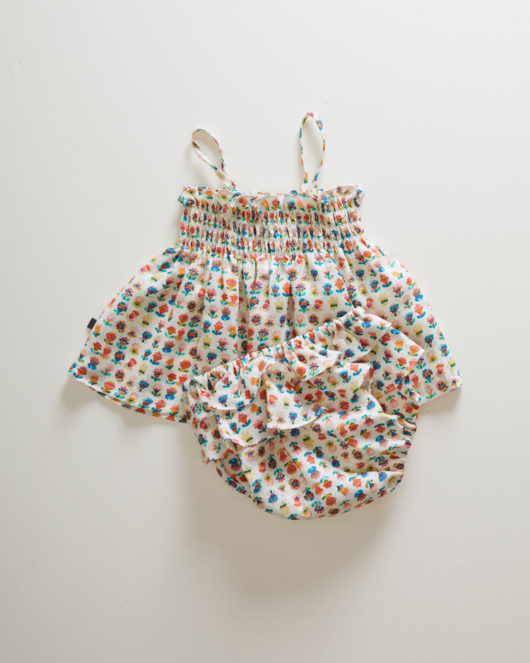 Oeuf sets Oeuf Baby Smocked Set - Multii/Small Flower