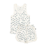 Oeuf sets Oeuf Tank Top+Shorts Set - Gardenia/Clover Print