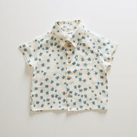 Oeuf shirts Oeuf Button Down Shirt - Gardenia/Clover Print