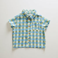 Oeuf shirts Oeuf Button Down Shirt - Moss/Gingham