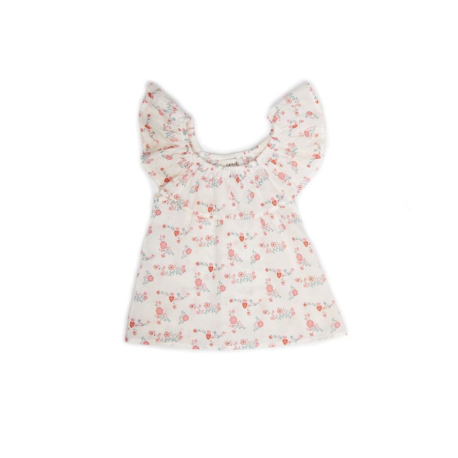 Oeuf White Flowers Ruffle Blouse - Ladida