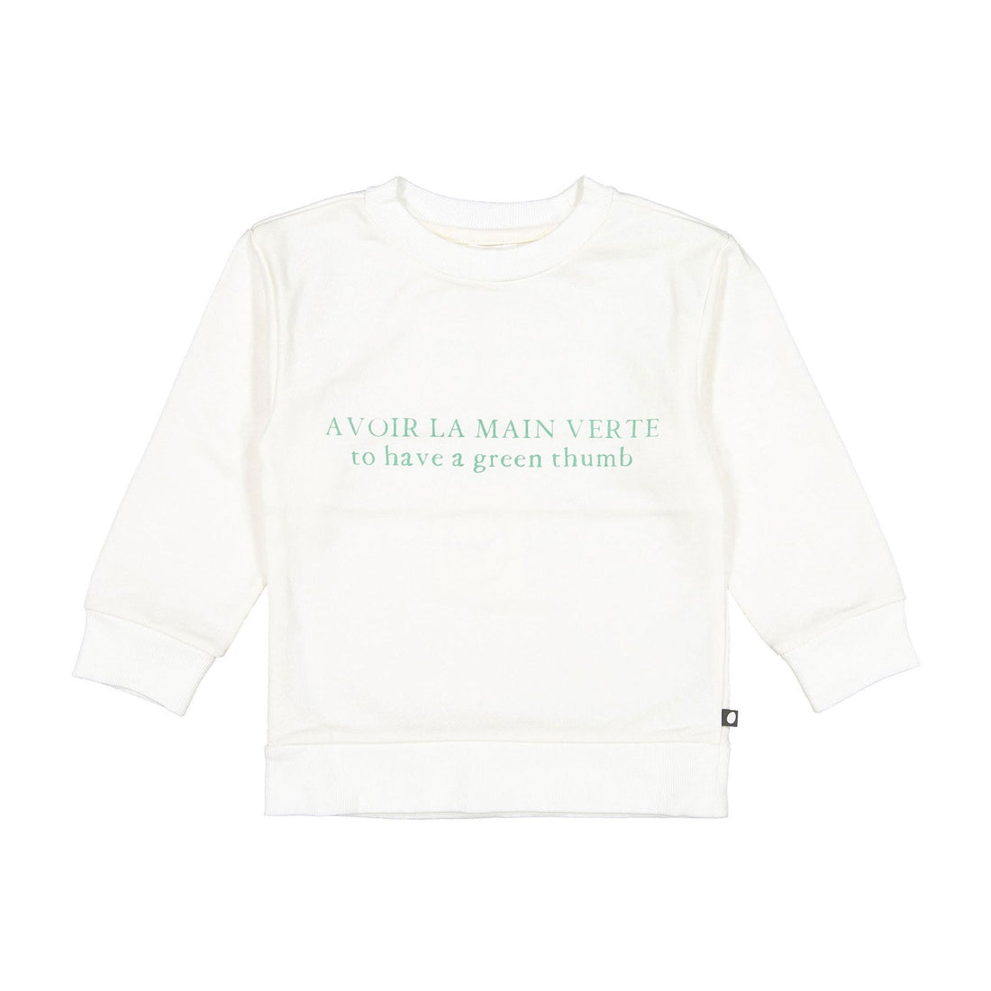 Oeuf sweatshirts Oeuf Swisseatshirt - Gardenia/Green Thumb sweatshirt