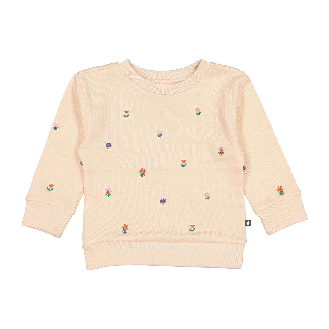 Oeuf sweatshirts Oeuf Swisseatshirt - Warm Blush/Flower Print Embroidered sweatshirt