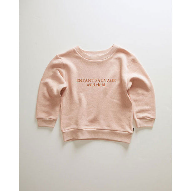 Oeuf sweatshirts Oeuf Swisseatshirt - Warm Blush/Wild Child sweatshirt