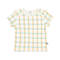 Oeuf tees Oeuf Baby Pima Tee - Gardenia/Check Print