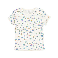 Oeuf tees Oeuf Baby Pima Tee - Gardenia/Clover Print