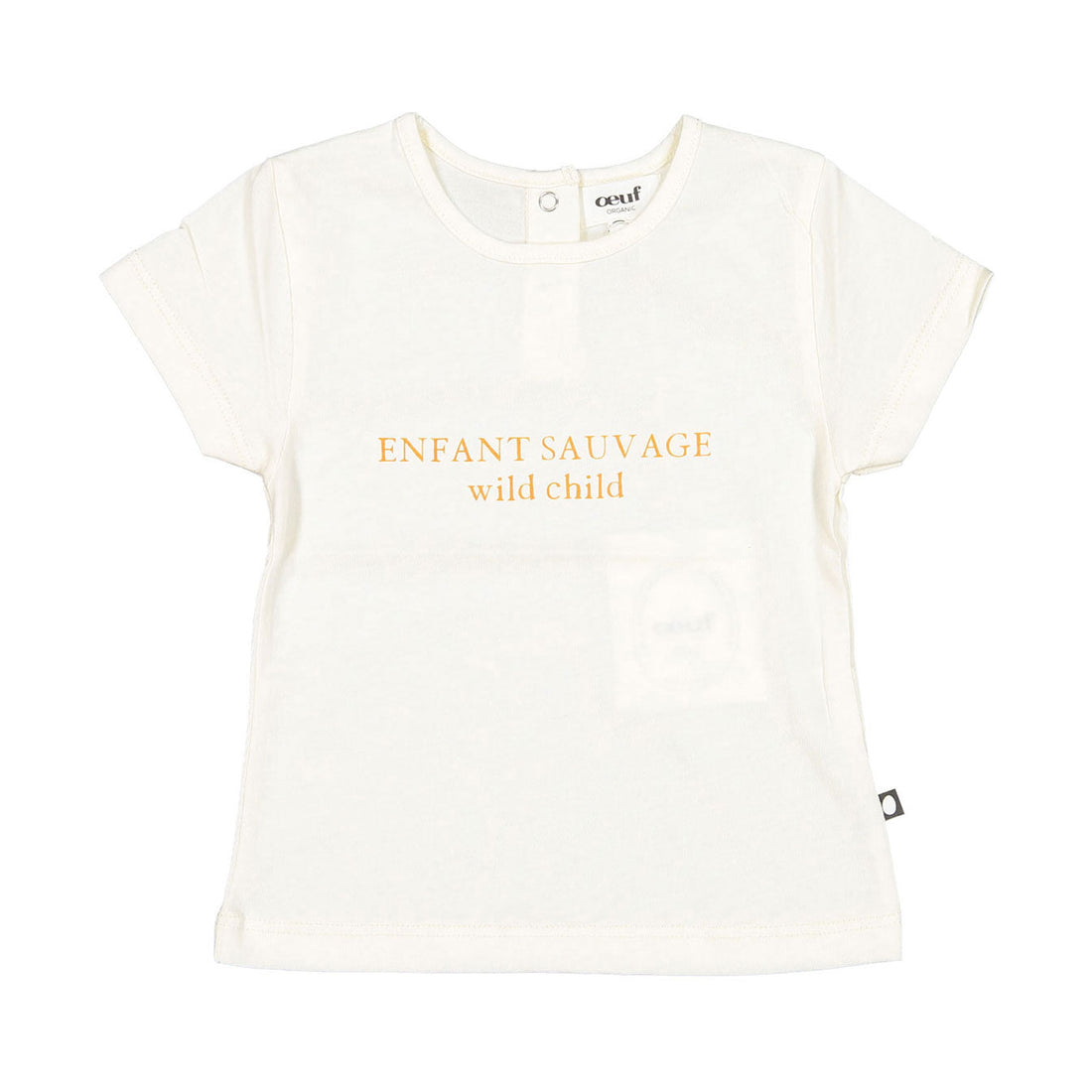 Oeuf tees Oeuf Baby Tee Shirt - Gardenia/Wild Child baby