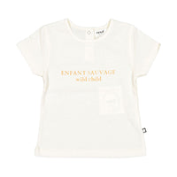 Oeuf tees Oeuf Baby Tee Shirt - Gardenia/Wild Child baby