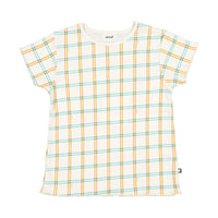 Oeuf tees Oeuf Kid Pima Tee - Gardenia/Check Print