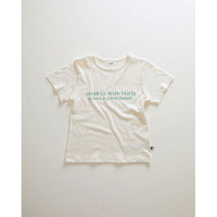 Oeuf tees Oeuf Kid Tee Shirt - Gardenia/Green Thumb kid