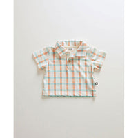 Oeuf tees Oeuf Polo - Gardenia/Check Jersey polo
