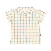 Oeuf tees Oeuf Polo - Gardenia/Check Jersey polo