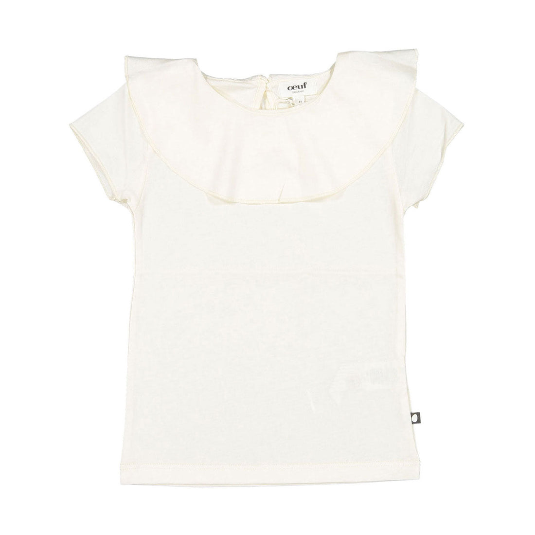 Oeuf tees Oeuf Ruffle Collar Tee - Gardenia ruffle