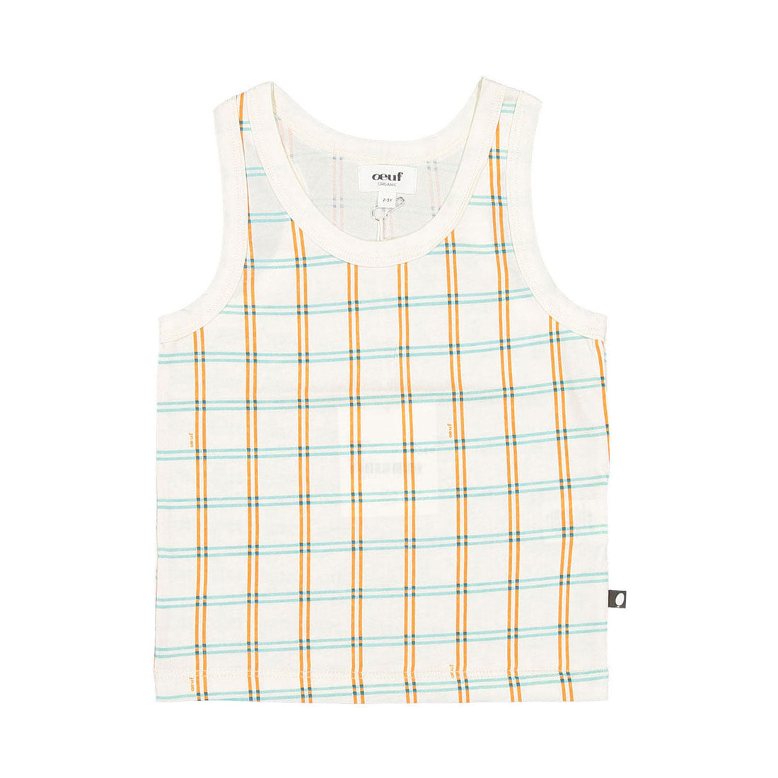 Oeuf tees Oeuf Tank Top - Gardenia/Check Jersey