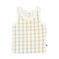 Oeuf tees Oeuf Tank Top - Gardenia/Check Jersey