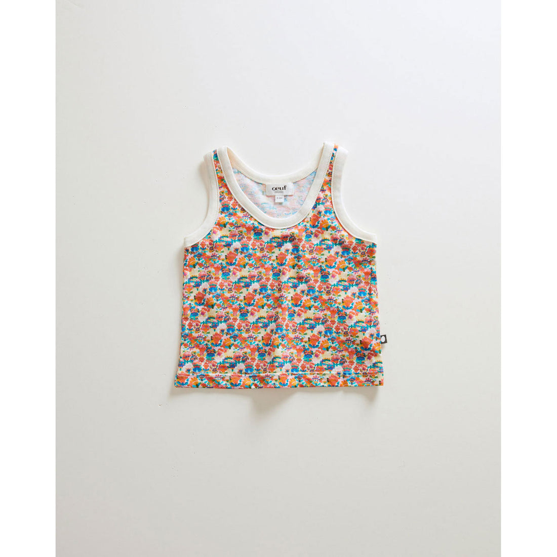 Oeuf tees Oeuf Tank Top - Gardenia/Intense Flower