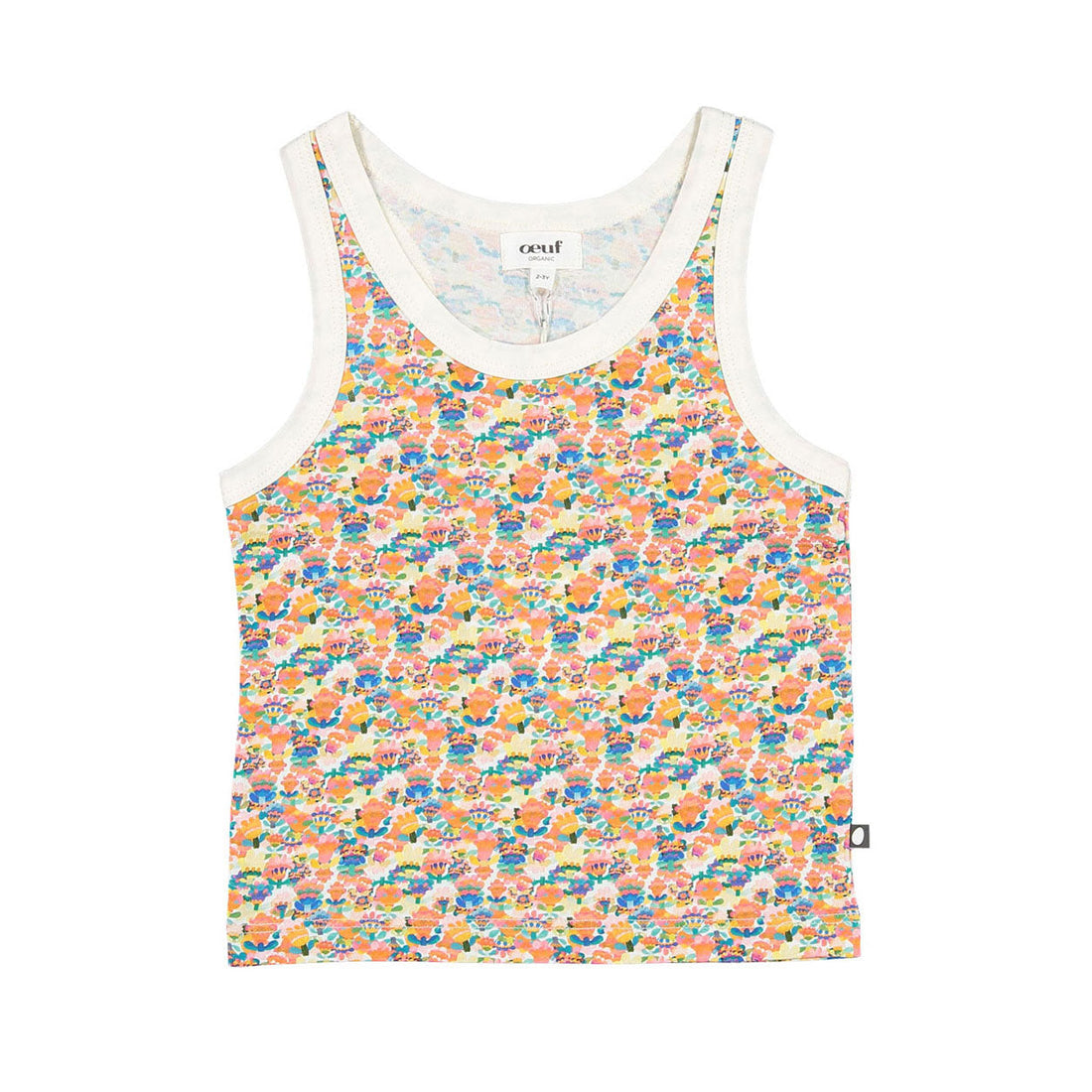 Oeuf tees Oeuf Tank Top - Gardenia/Intense Flower
