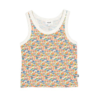 Oeuf tees Oeuf Tank Top - Gardenia/Intense Flower