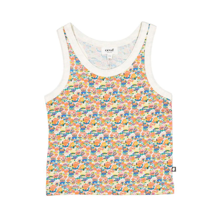 Oeuf tees Oeuf Tank Top - Gardenia/Intense Flower