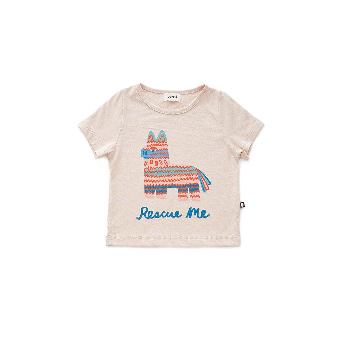 Oeuf tops and tees Oeuf Light Pink Pinata Tee