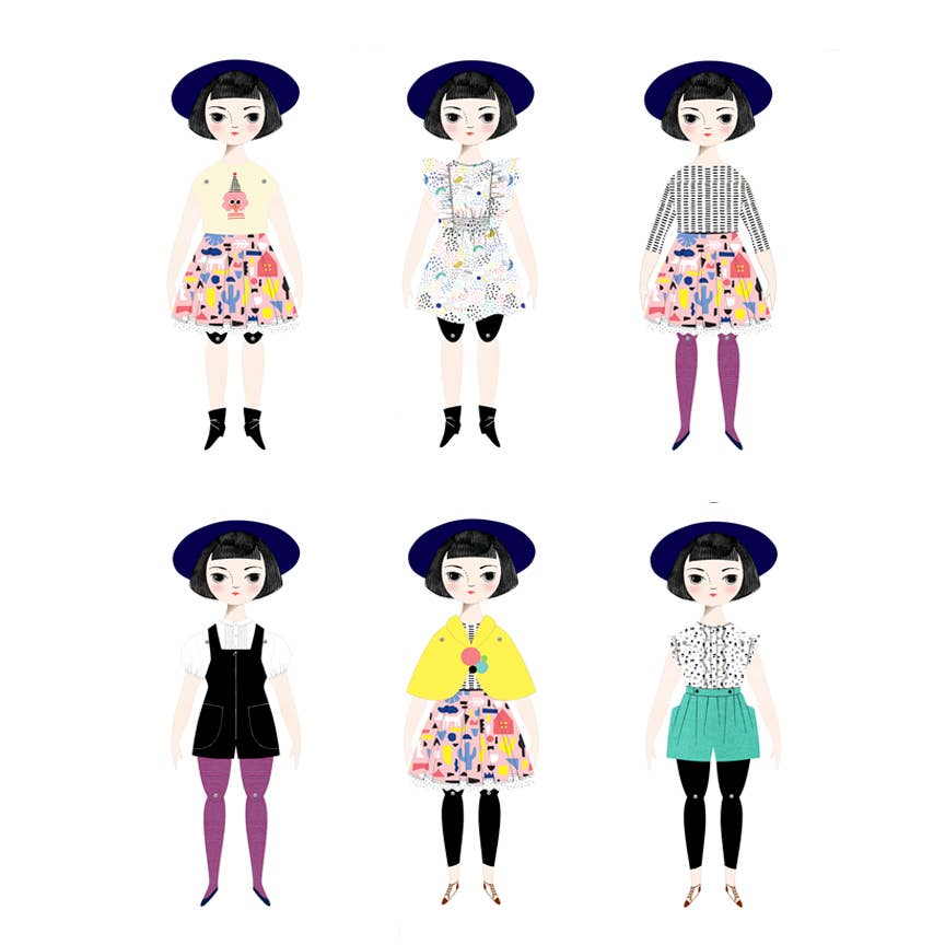 Of Unusual Kind accessories OS Of Unusual Kind Olive Paper Doll Kit
