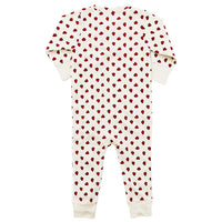 Pink Chicken Strawberries Organic Romper
