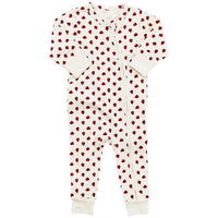 Pink Chicken Strawberries Organic Romper