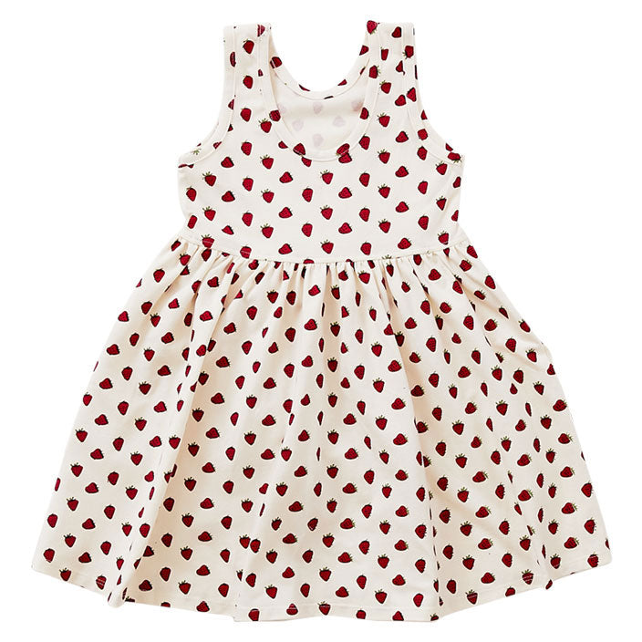 Pink Chicken Mini Strawberries Organic Steph Dress