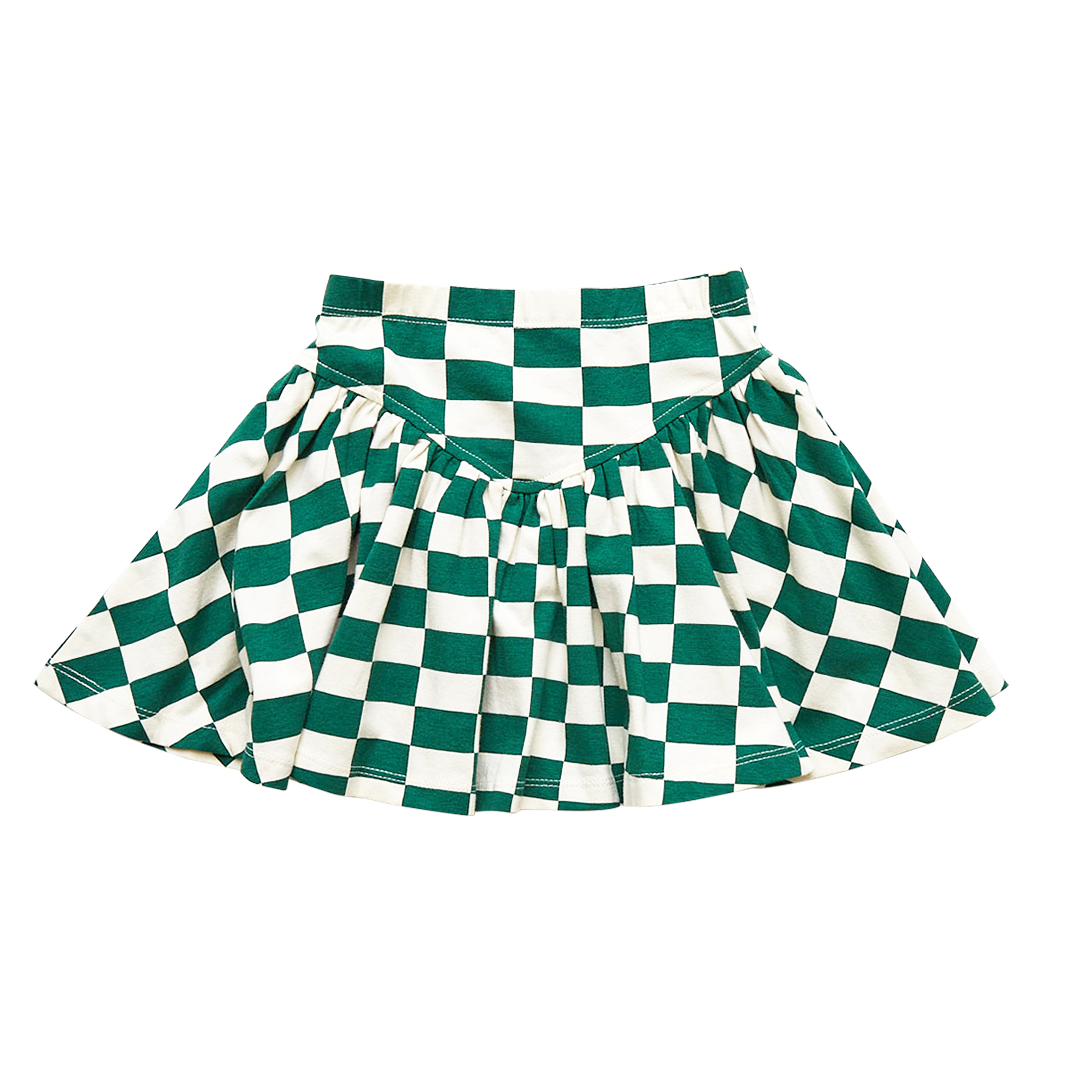 Pink Chicken Alexis Skirt - Evergreen Check