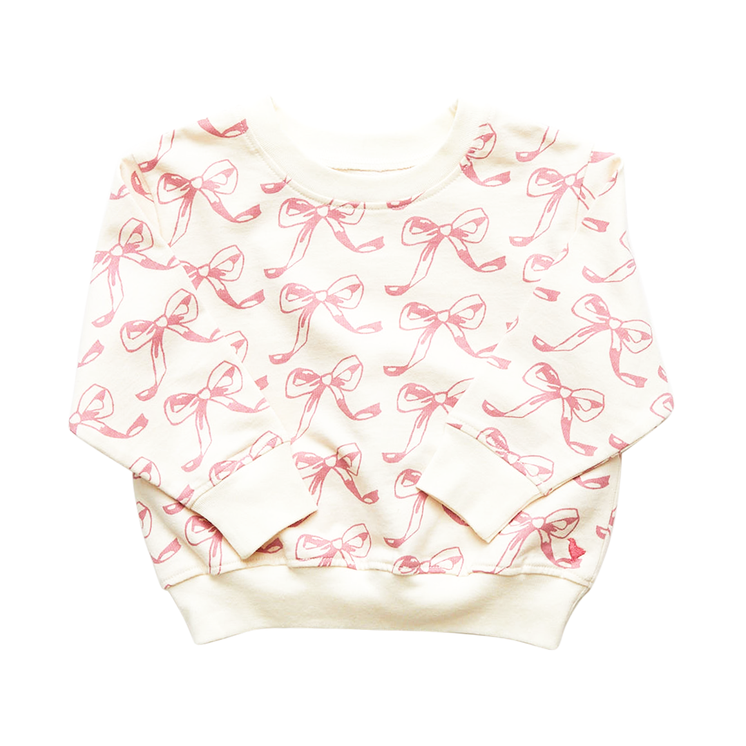 Pink Chicken Organic Sweatshirt - Bows