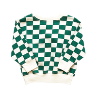 Pink Chicken Organic Sweatshirt - Evergreen Check