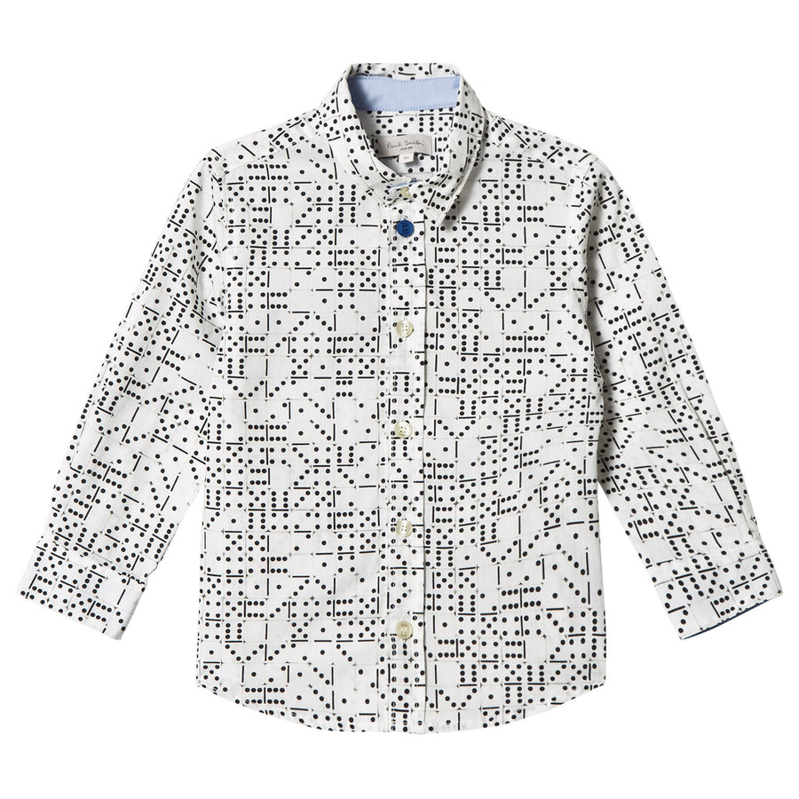 Paul Smith Junior Cream Domino Print Shirt