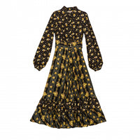 By Timo Floral Stripe Combo Soft Twill Midi Dress