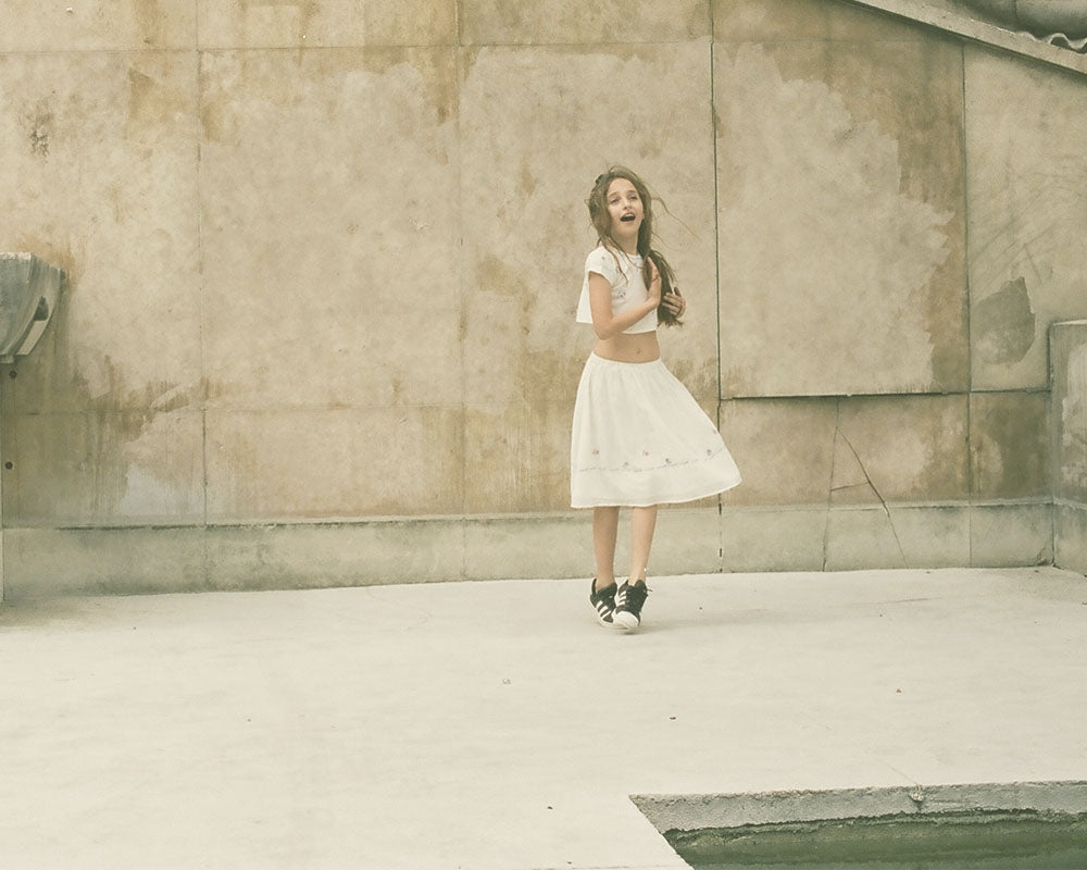Atelier Barn Cream Embroidered Skirt