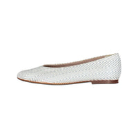 Papanatas shoes Papanatas Blue Herringbone Linen Flat