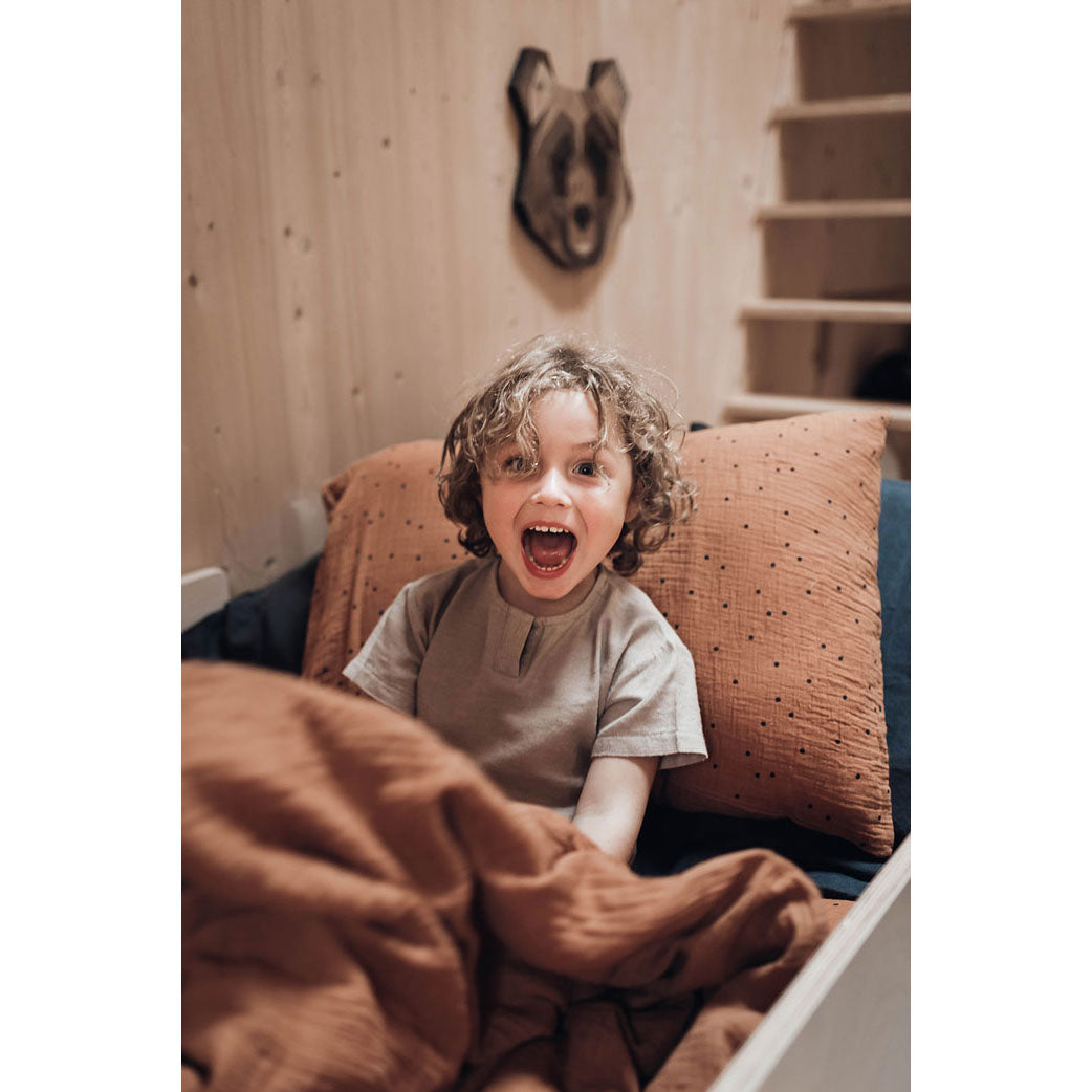 Bonjour Little Kid Bedding Set Dots Nut