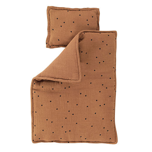 Bonjour Little Doll Bedding Set Dots Nut/Nut