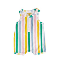 Hugo Loves Tiki Pastel Stripe Short Leg Terry Romper