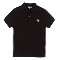 Paul Smith Junior Black Side Striped Adulo Polo
