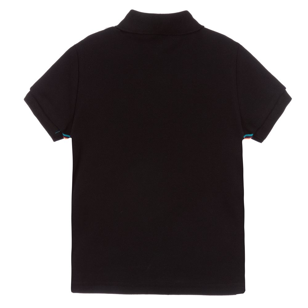 Paul Smith Junior Black Side Striped Adulo Polo