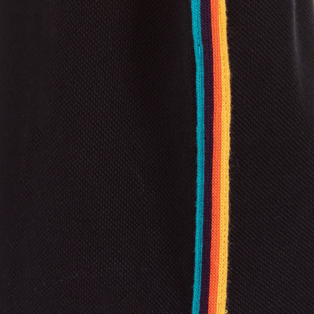Paul Smith Junior Black Side Striped Adulo Polo