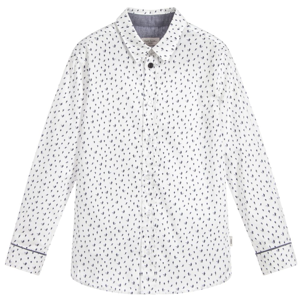 Paul Smith Junior White Mini Cactus Shirt