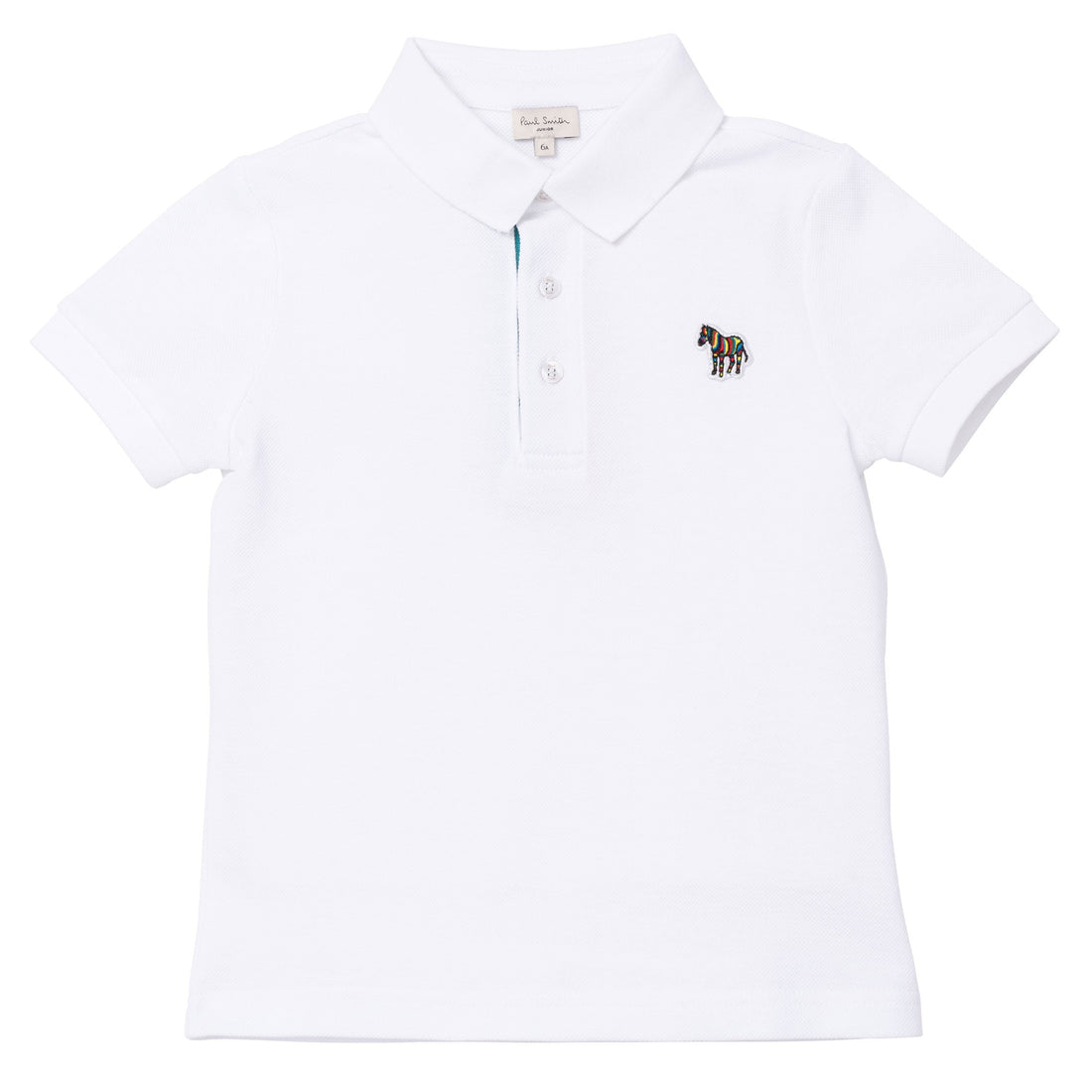 Paul Smith tees Paul Smith White Zebra Logo Polo